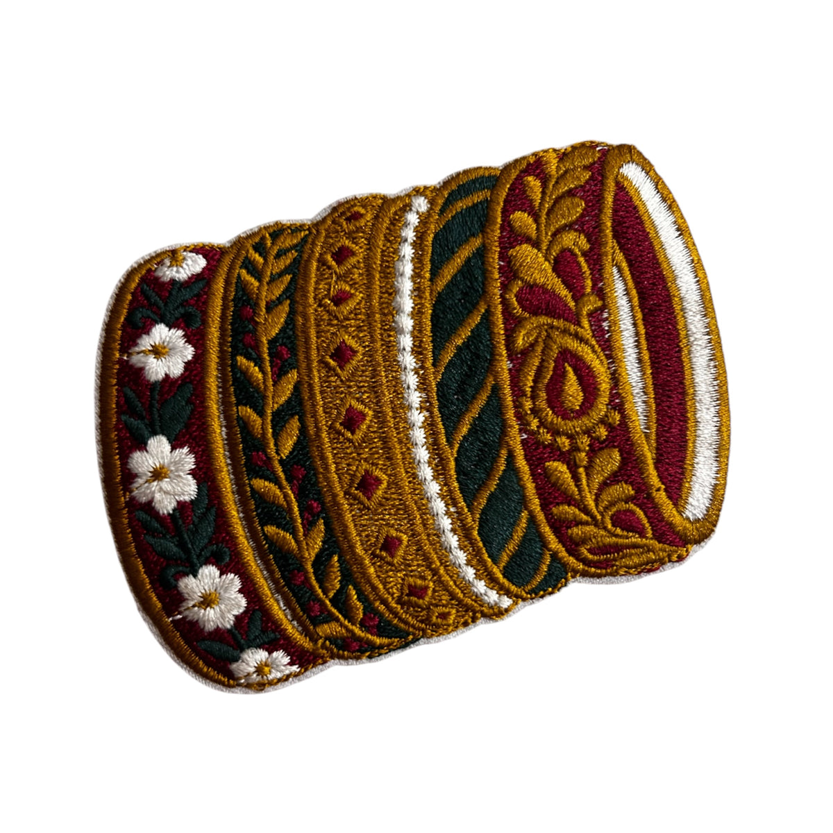 Embroided Iron On Bangles Patch