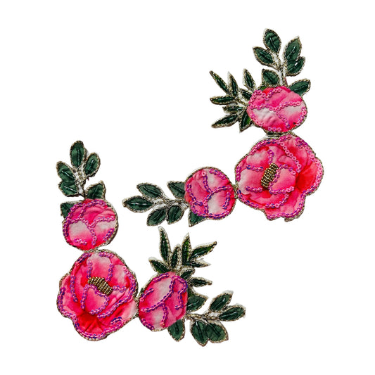 Embellished Flower Border Design (Pack of 2)