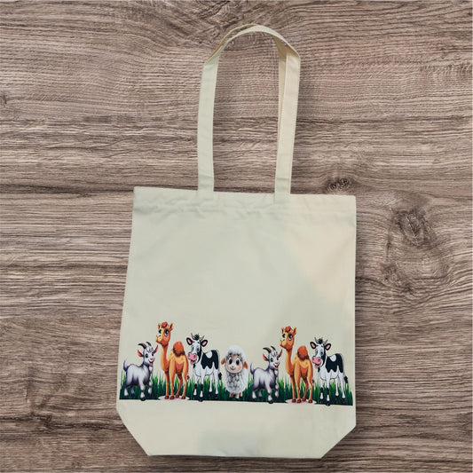 Canvas Eid Ul Adha Zipper Tote Bag