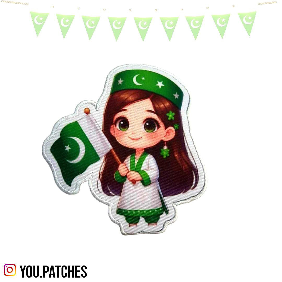 Embroided Iron On Girl Patch
