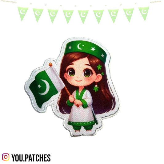 Embroided Iron On Girl Patch
