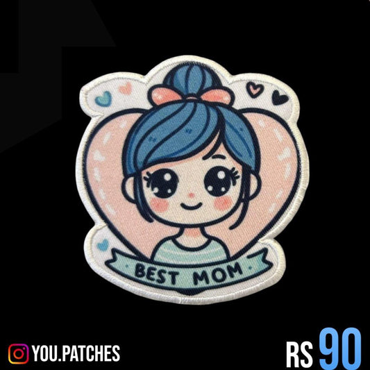 Embroided Iron on Best Mom Patch