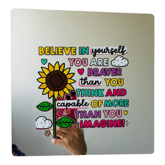 Wall Decor Mirror (Quotation)