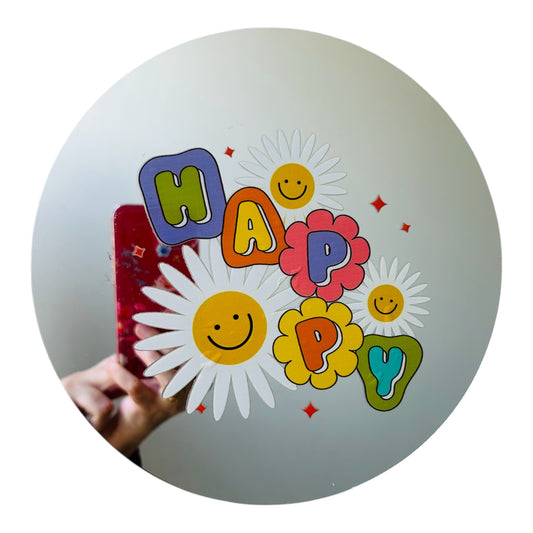 Wall Decor Mirror (HAPPY)
