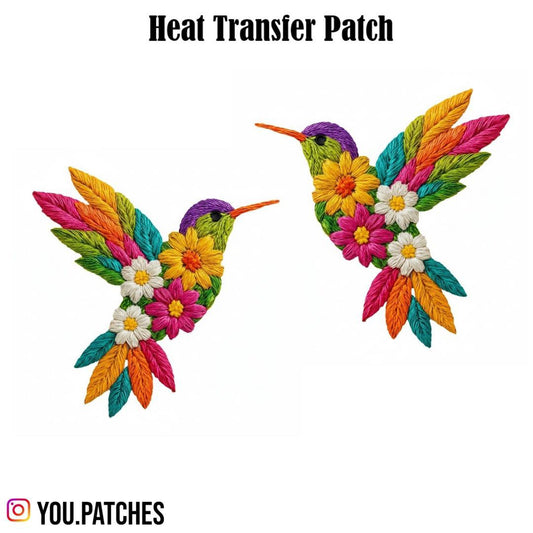 Heat Transfer Birds Patch (Pack of 2)