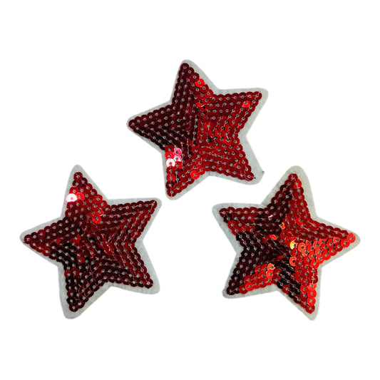 Sequenced Red Stars (Pack of 3)