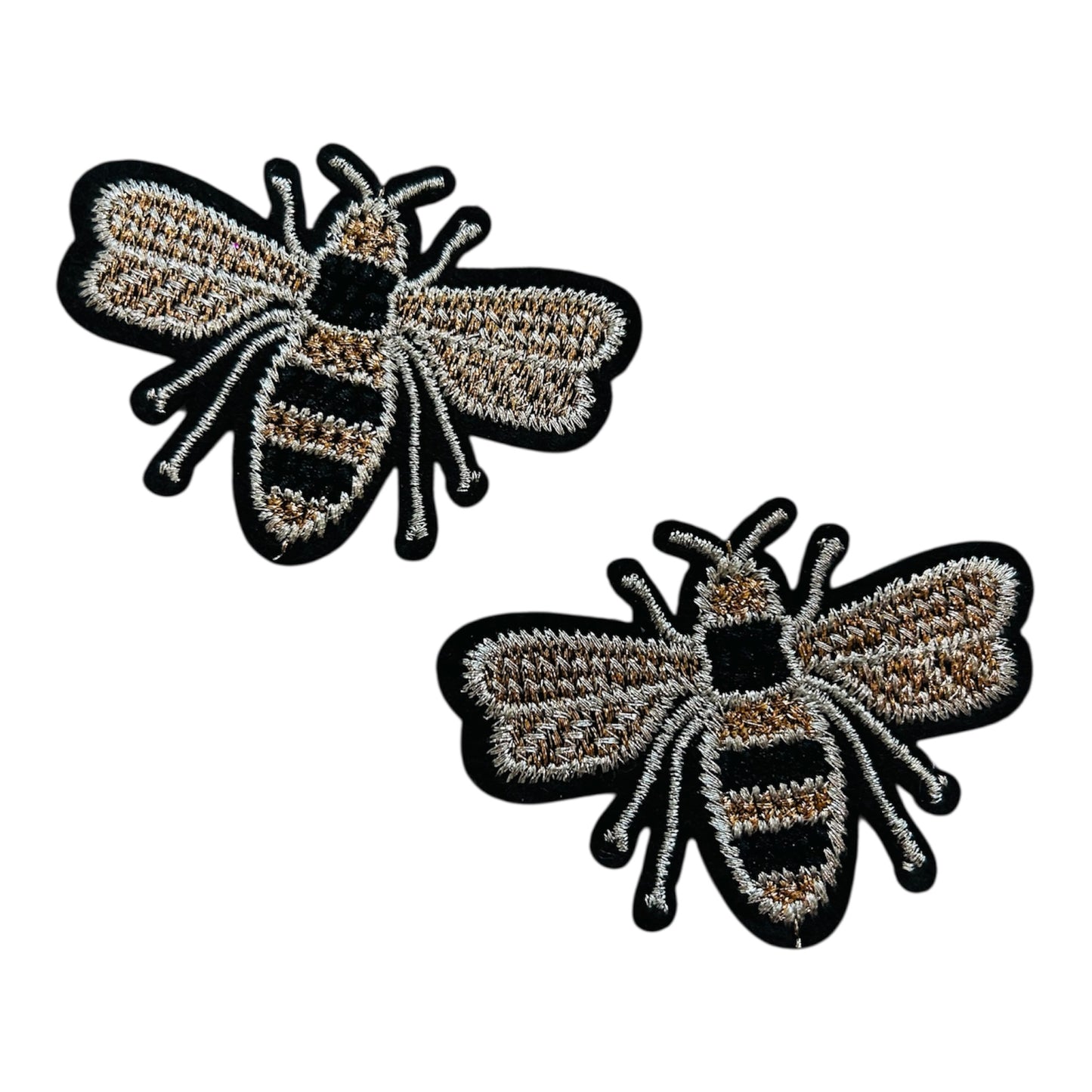Embroided Iron on Bee Patch (Pack of 2)