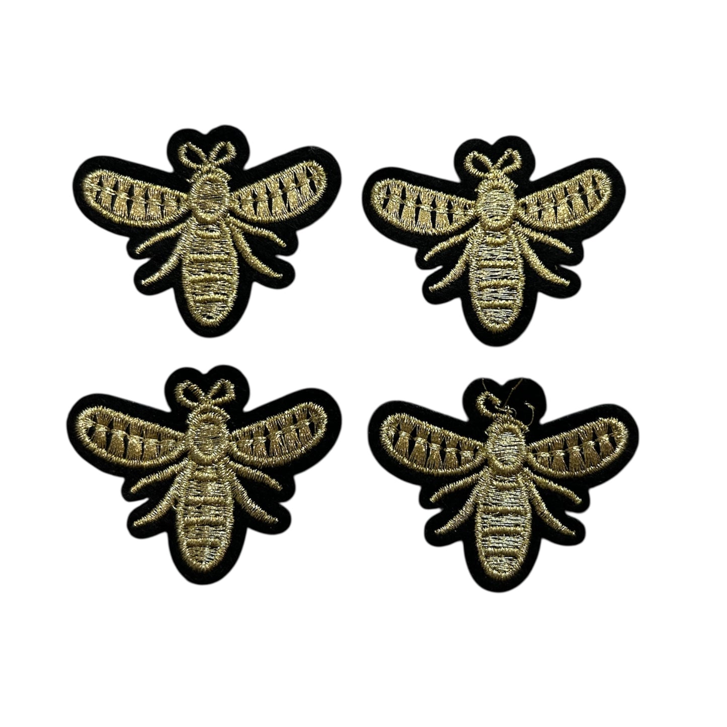 Embroided Iron On Bee (Pack of 4)