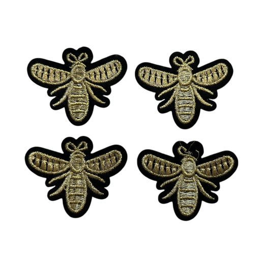 Embroided Iron On Bee (Pack of 4)