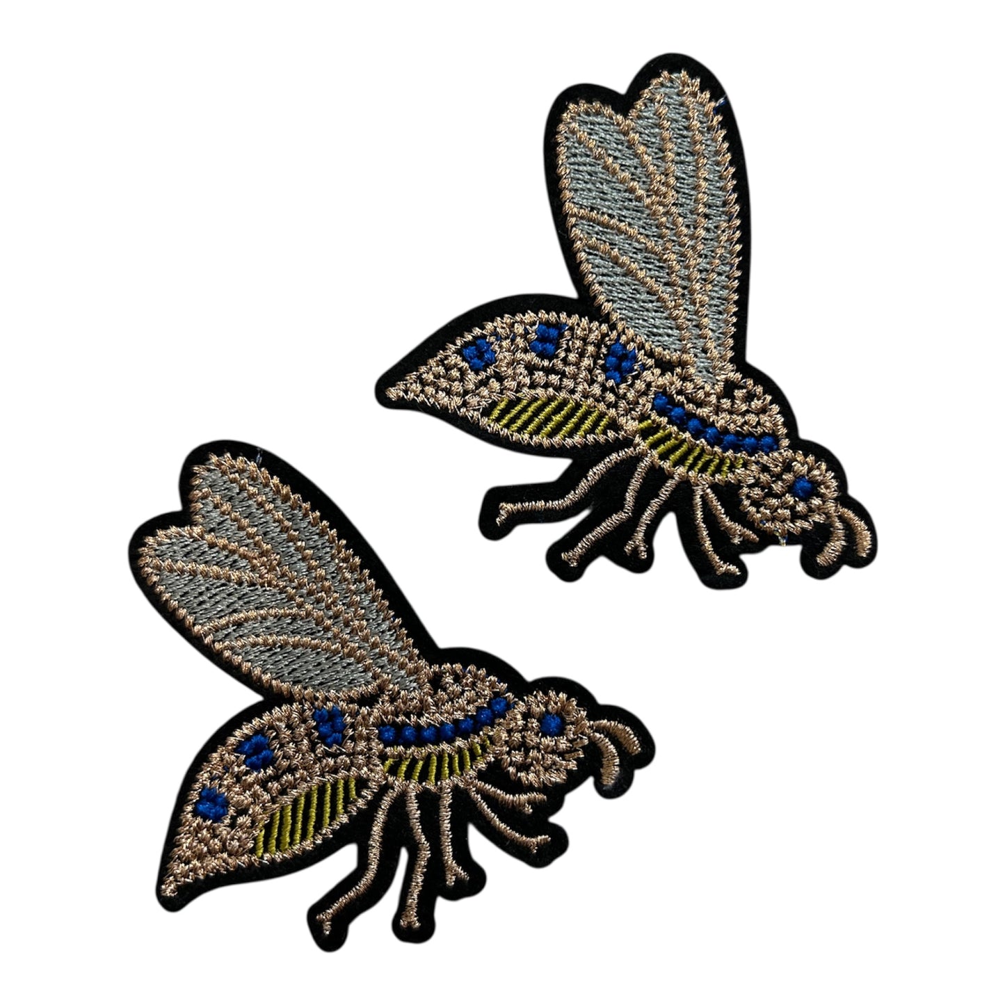 Emboided Iron On Bee Patch (Pack of 2)