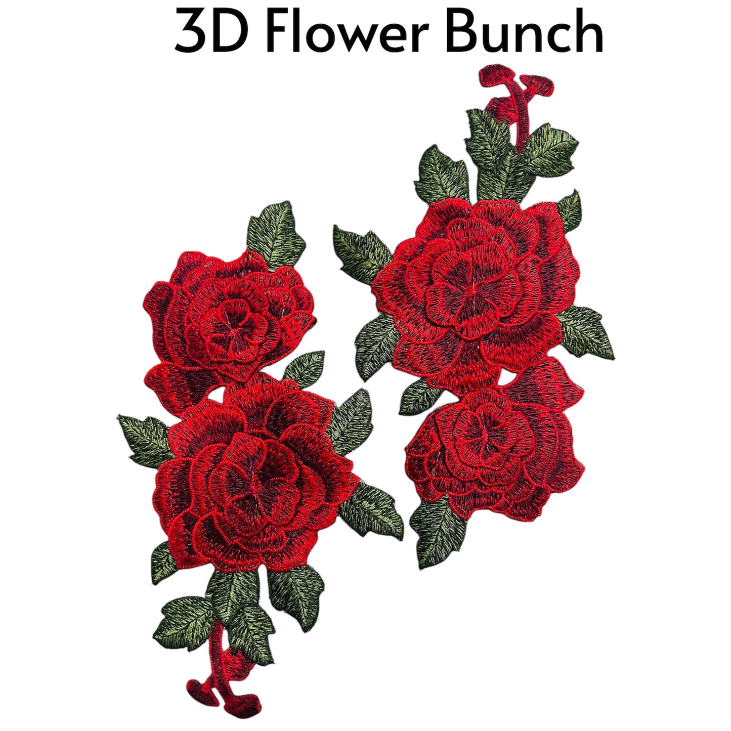 3D Rose Flower Bunch (Pack of 2)