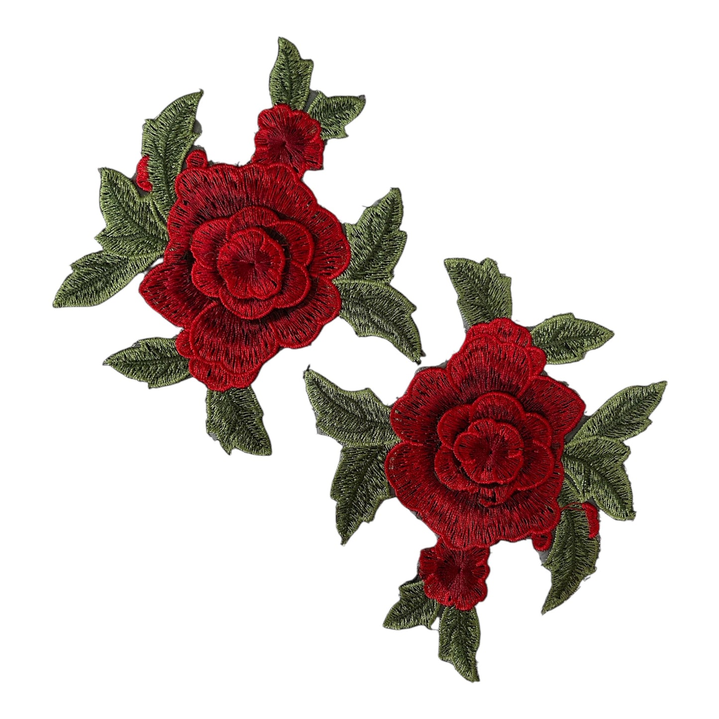 3D Embroided Rose Patch (Pack of 2)