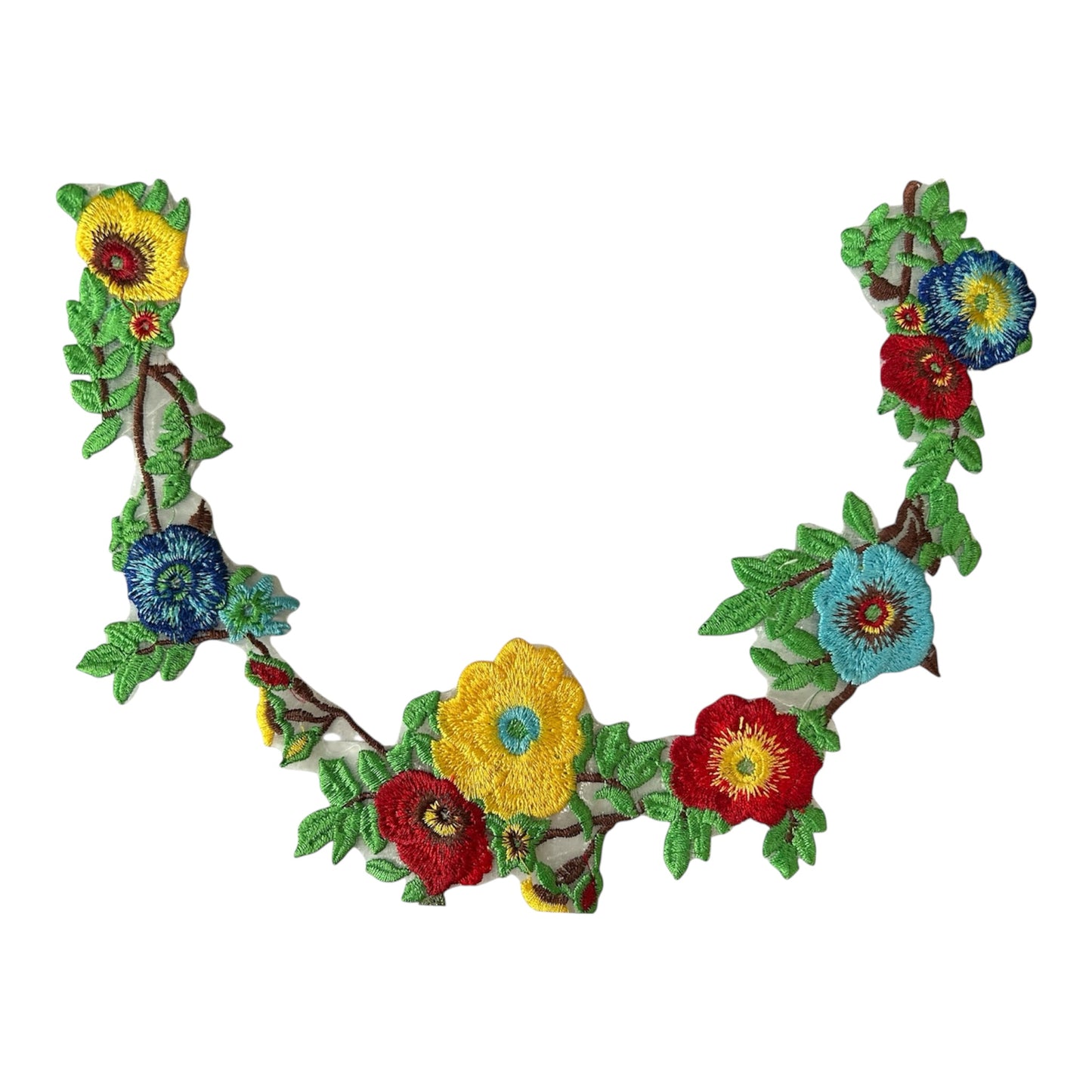 Embroided Iron On Neckline Patch