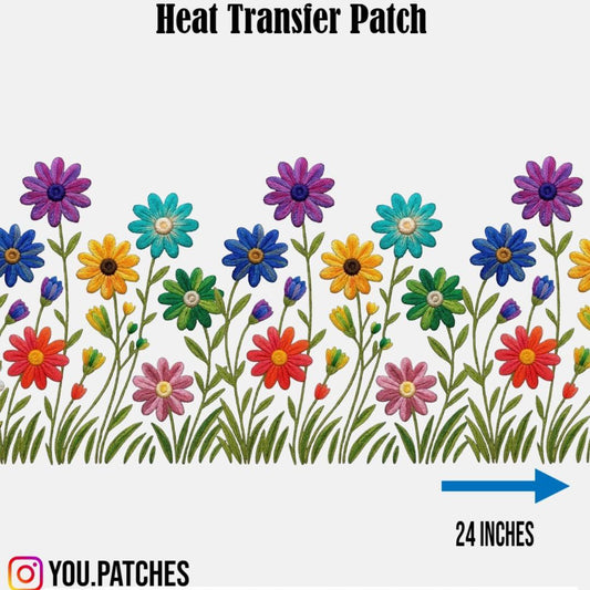 Heat Transfer Flower Border Strip