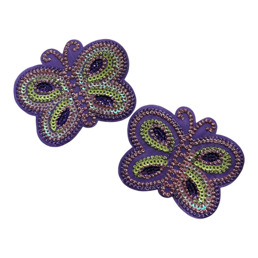 Sequenced Purple Butterflies (Pack of 2)