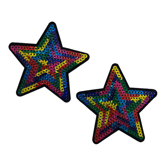 Iron On Sequenced Stars (Pack of 2)