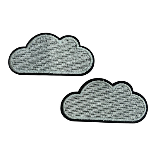 Embroided Iron On Clouds Patch (Pack of 2)