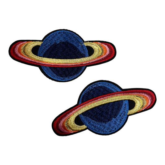 Embroided Iron On Planet Patch