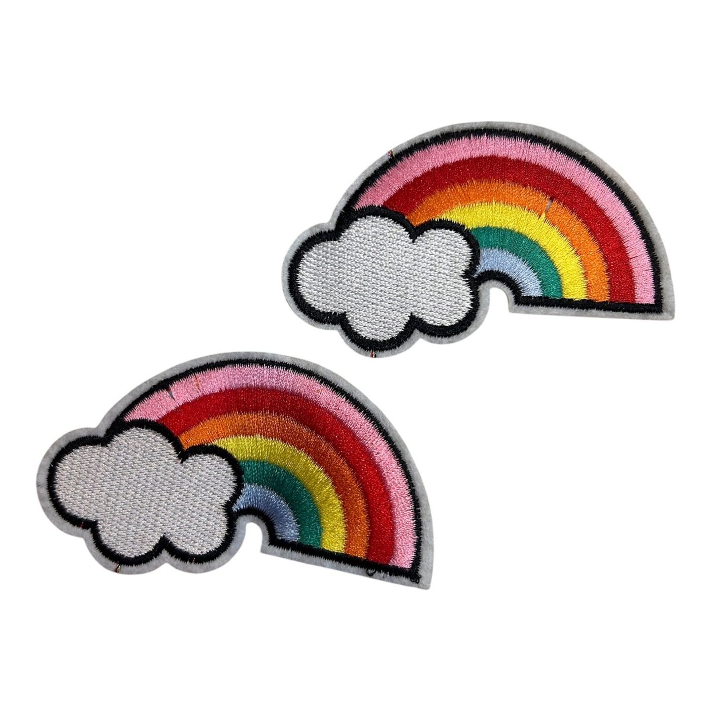 Embroided Iron On Rainbow Patch (Pack of 2)