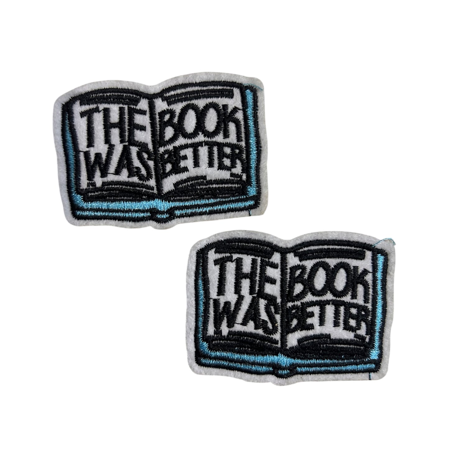 Embroided Iron On Book Patch (Pack of 2)