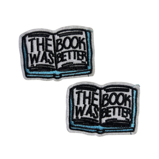 Embroided Iron On Book Patch (Pack of 2)