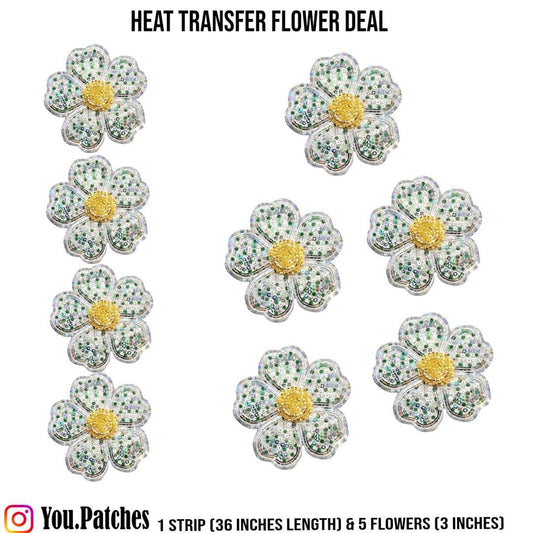 Heat Transfer Flower Deal (Pack of 6)