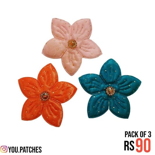 Beaded Flower Patch (Pack of 3)