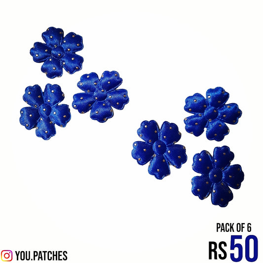 Blue Flowers Patch (Pack of 6)