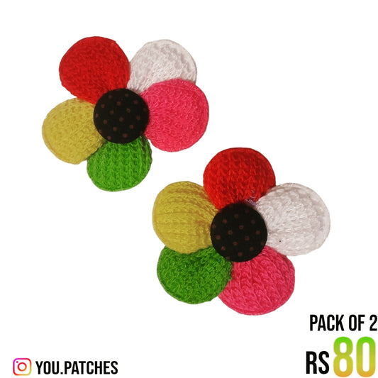 Padded Multi Flowers Patch (Pack of 2)