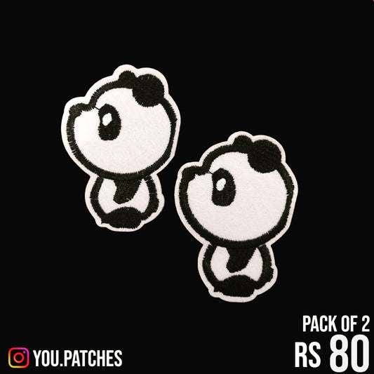 Stick On Panda Patch (Pack of 2)