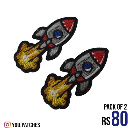 Stick On Rocket Patch (Pack of 2)