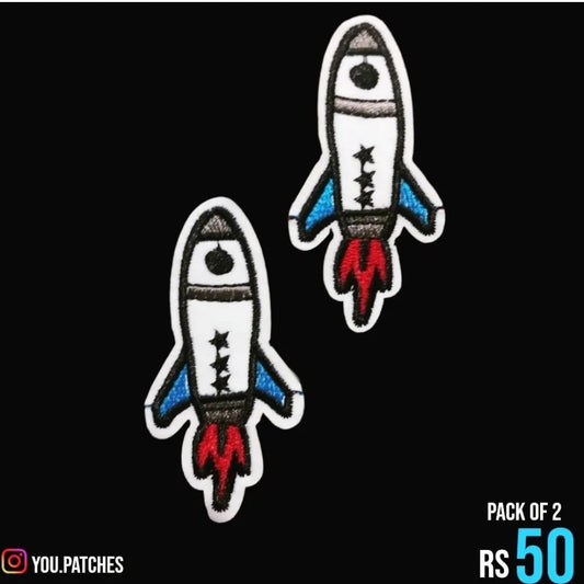 Stick On Rocket Patch (Pack of 2)