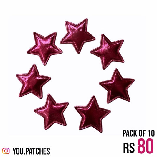 Foamic Dark Pink Stars Patch (Pack of 10)