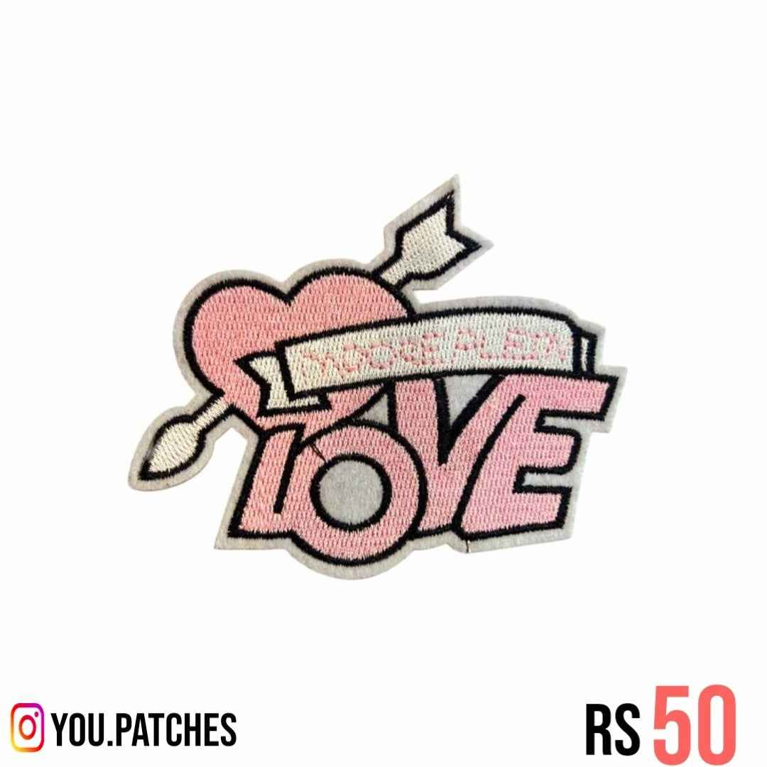 Stick On Embroided Heart patch