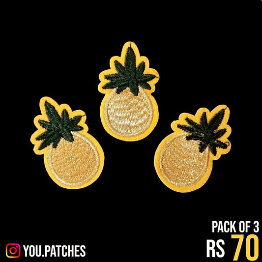 Stick On Pineapple Patch (Pack of 3)