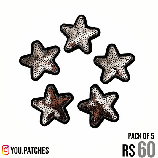 Stick On Sequenced Stars Patch (Pack of 5)