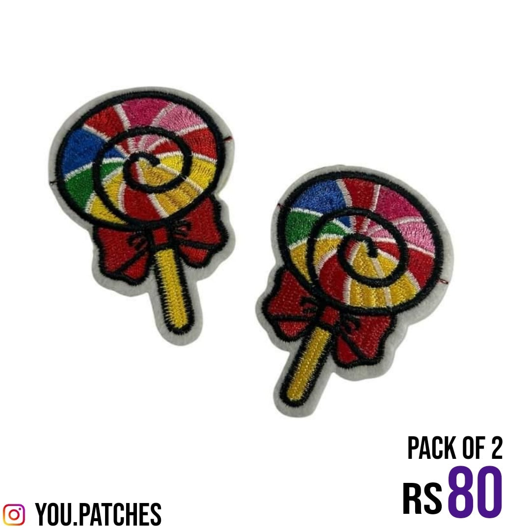 Stick On Embroided Candy patch (Pack of 2)