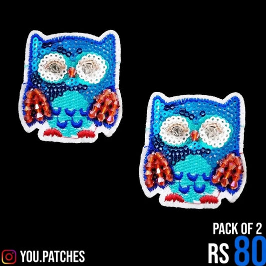 Embellished Owl Patch (Pack of 2)