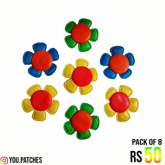 Multi Flowers Patch (Pack of 8)