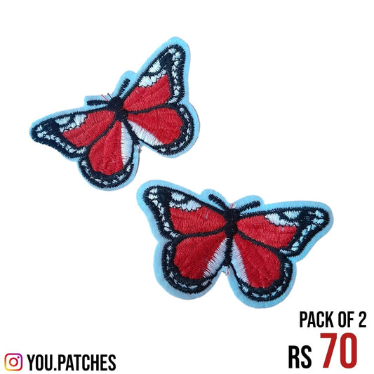 Stick On Embroided Butterfly Patch (Pack of 2)