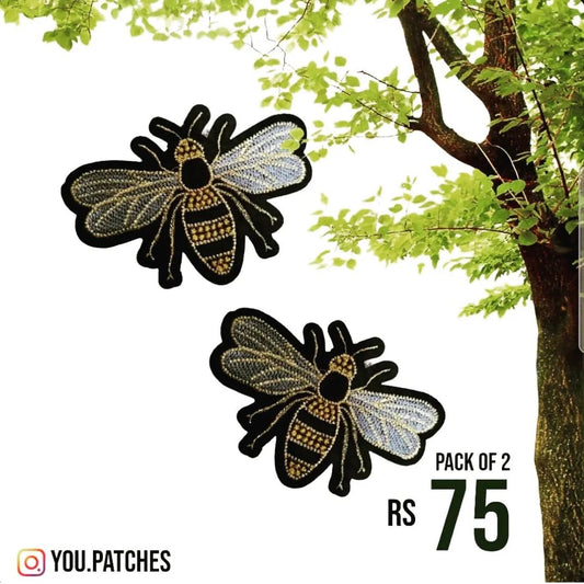 Stick On Bee Patch (Pack of 2)