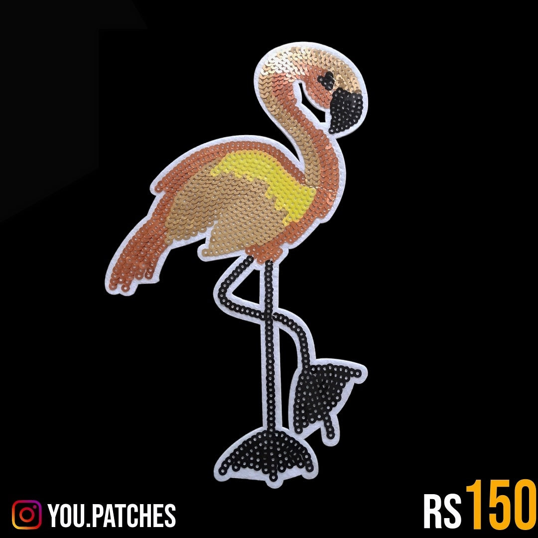 Stick On Sequenced Flamingo Patch