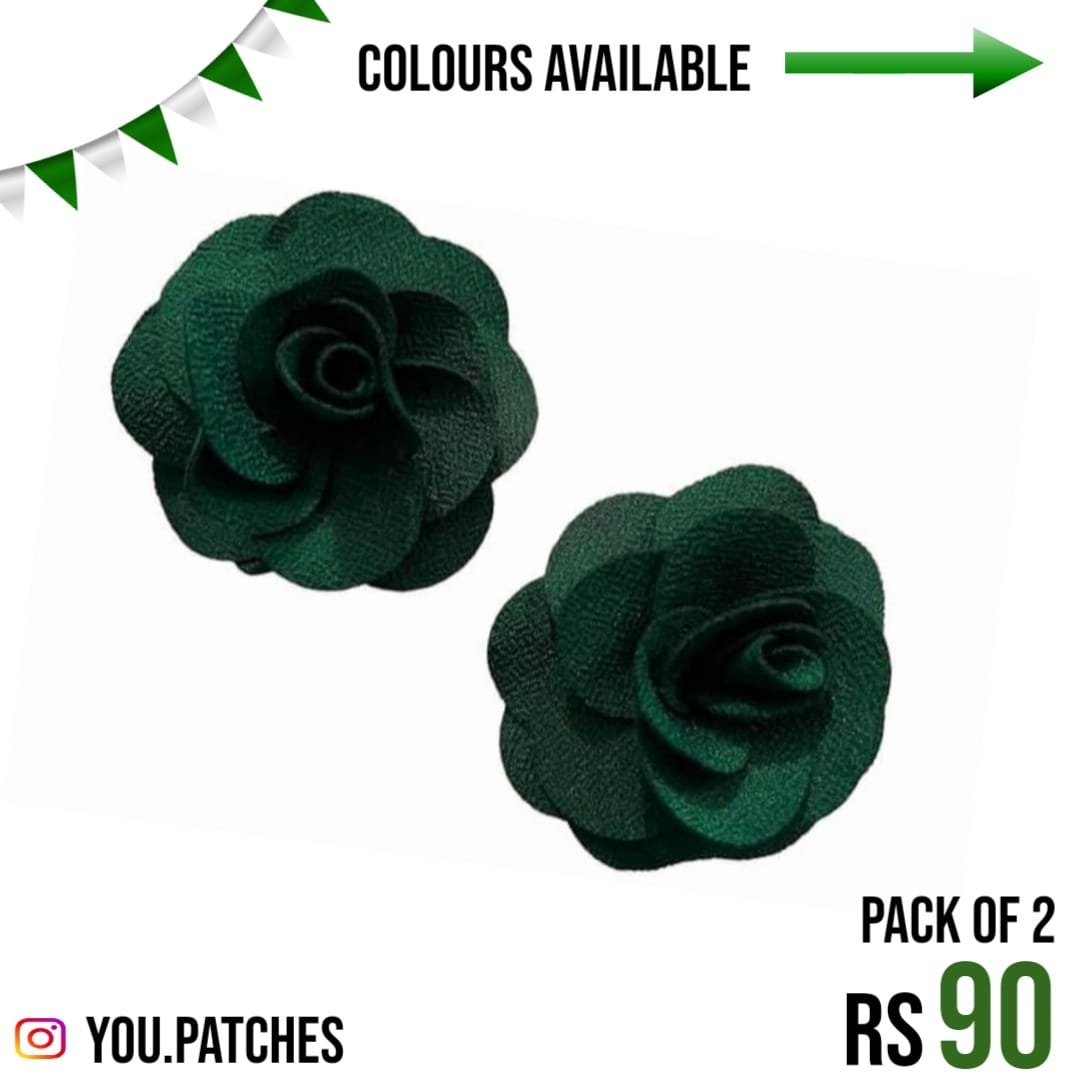 3D Flowers Patch (Pack of 2)