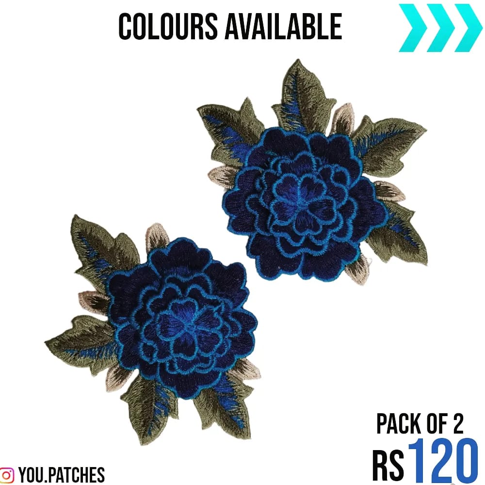 3D Flower Bail Patch (Pack of 2)