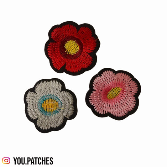 Embroided Flower Patch (Pack of 3)