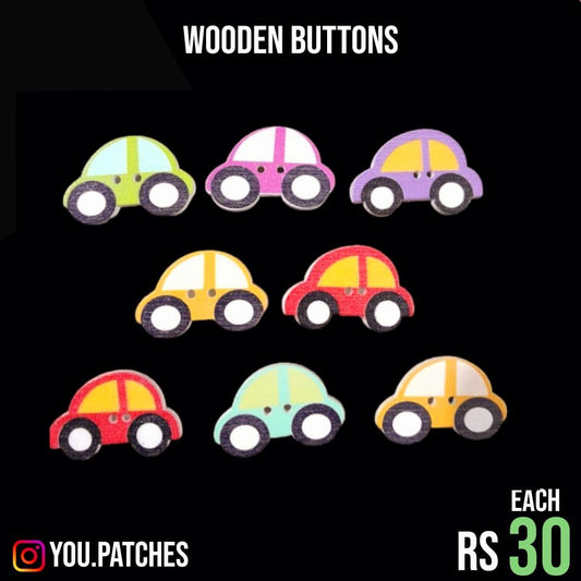 Wooden Car Buttons