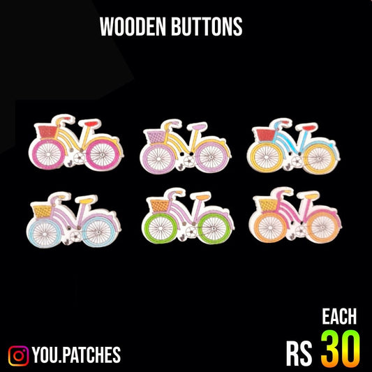 Wooden Cycle Buttons