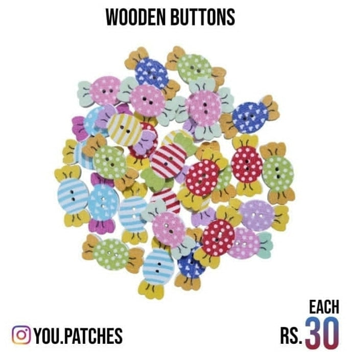 Wooden Candy Buttons