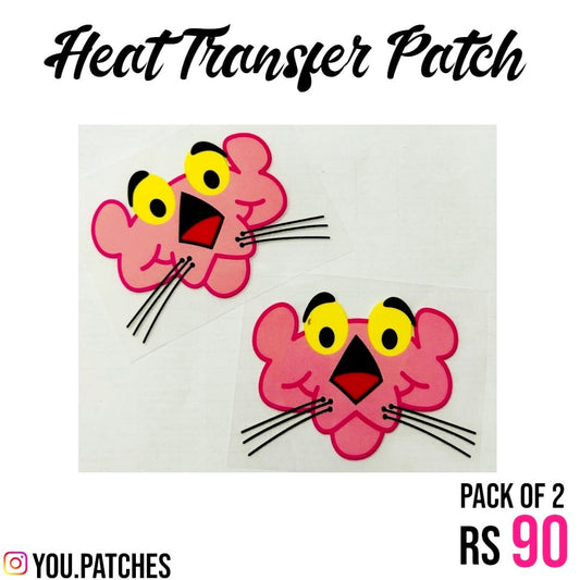 Heat Transfer Pink Panther Patch (Pack of 2)