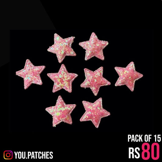 Glittery Stars Patch (Pack of 15)